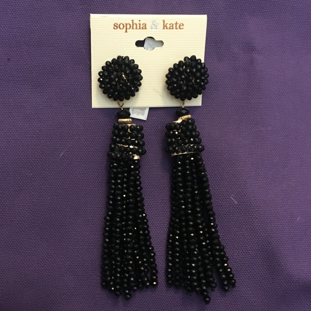 Sophia&Kate Beaded Tassle Earrings